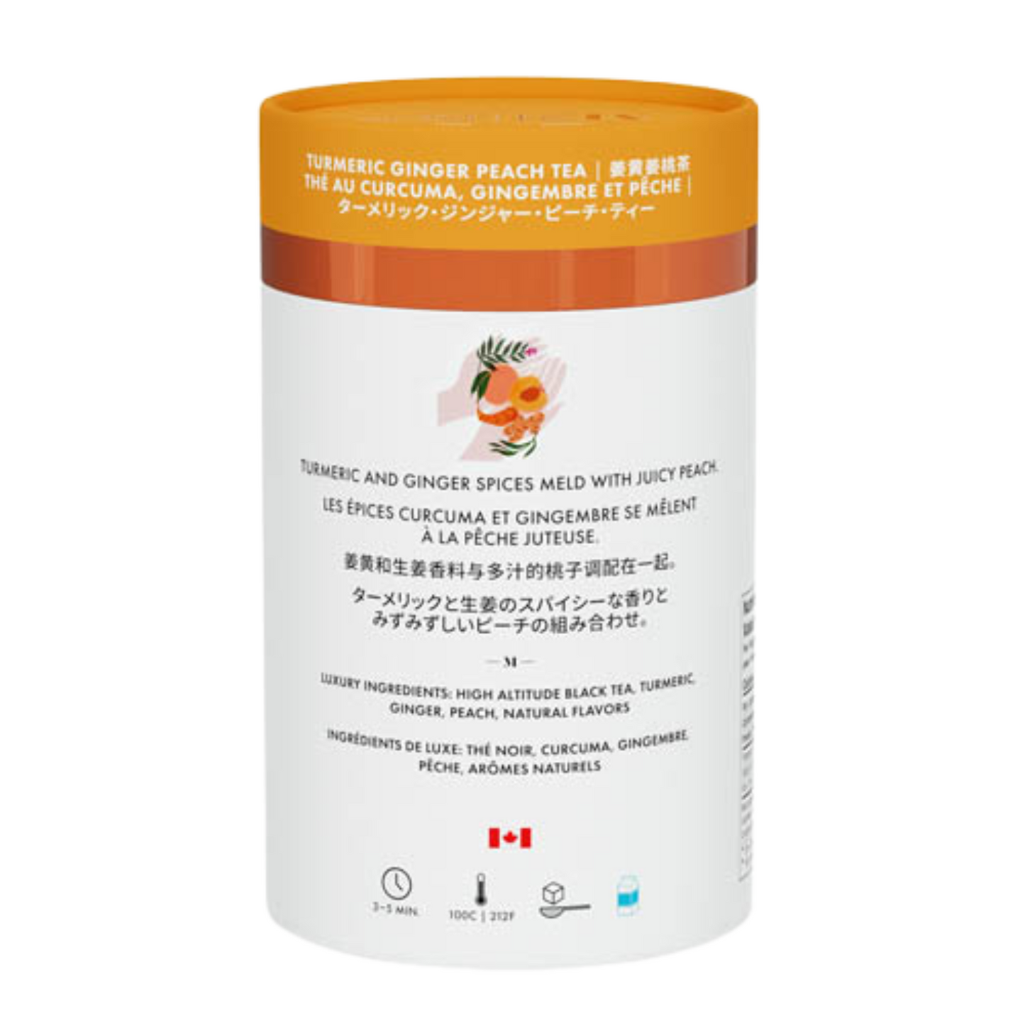 Turmeric Ginger Peach Luxury Wellness Tea - 24ct